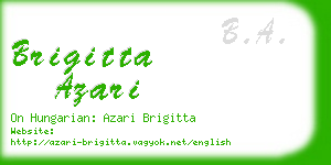 brigitta azari business card